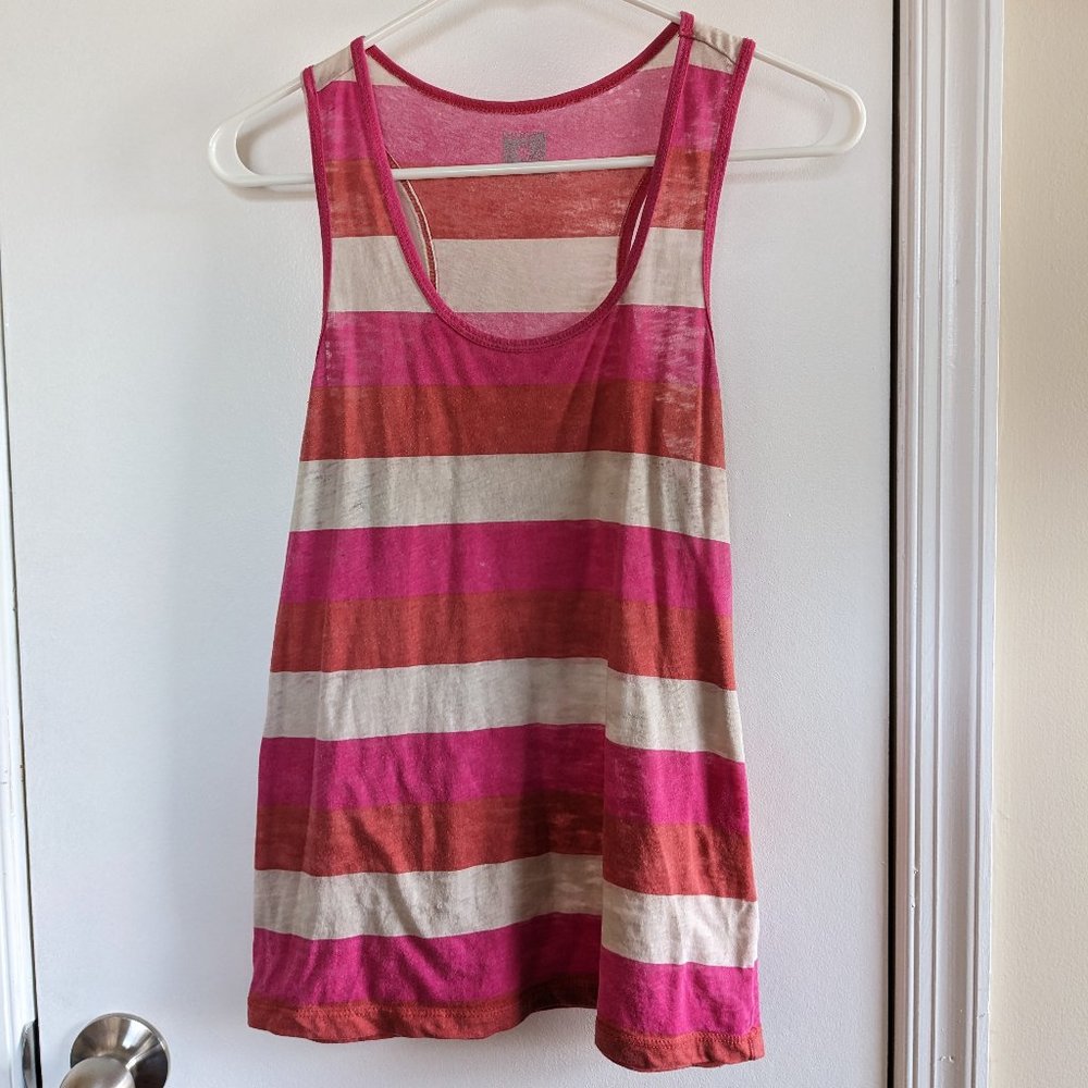 Pink, Orange and White Tank Top